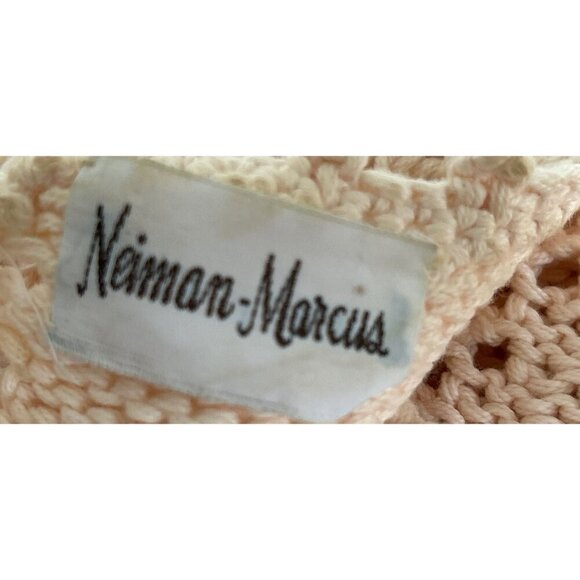 Vintage Neiman Marcus Needleworks Hand Knit Short Sleeve Sweater - Picture 5 of 8
